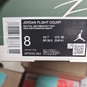 Jordan Flight Court Neutral Gray Midnight Navy Shoes